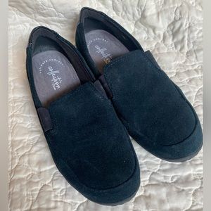 Clarks Suede Haley Park Loafer Flat. Size 7.5